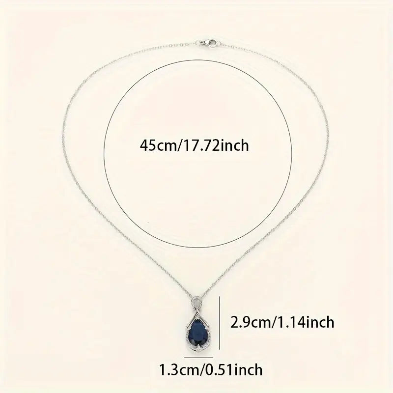 Alindra - Midnight Teardrop Necklace
