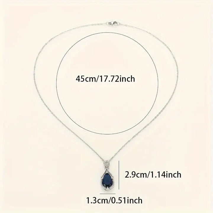 Alindra - Midnight Teardrop Necklace