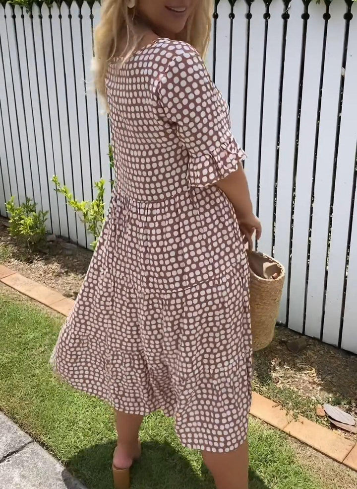 Nicola - Short-Sleeve Midi Dress