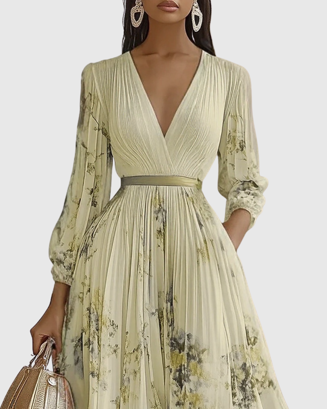 Suzanna - Pleated Elegance Dress