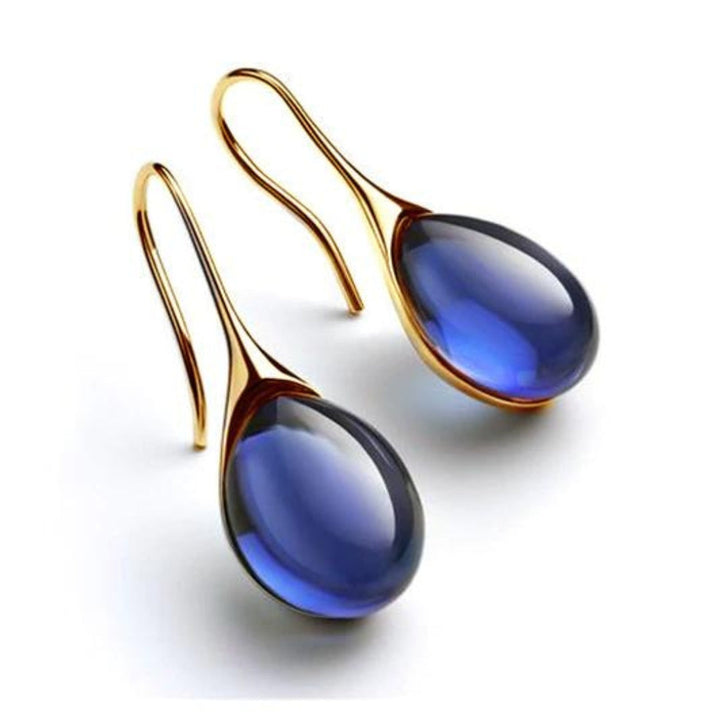 Elara - Golden Teardrop Earrings