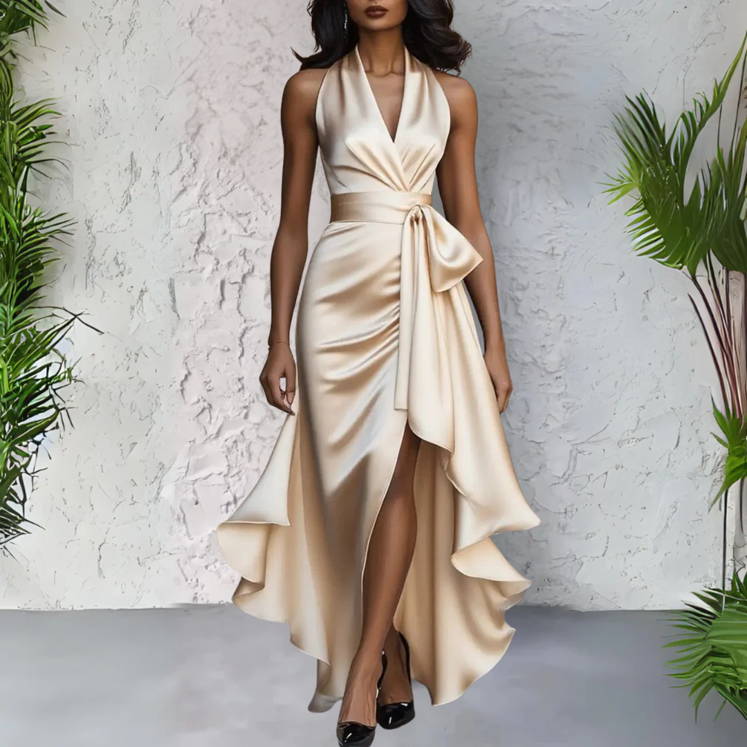 Sabrina Elegant Halterneck Maxi Dress