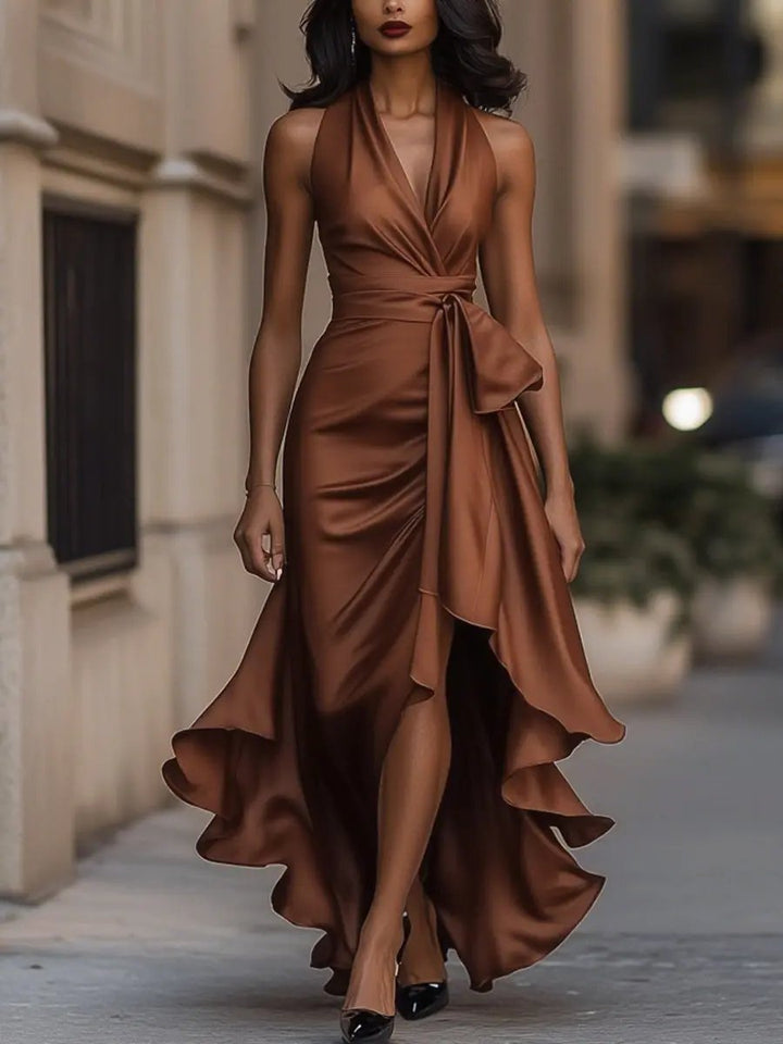 Sabrina Elegant Halterneck Maxi Dress