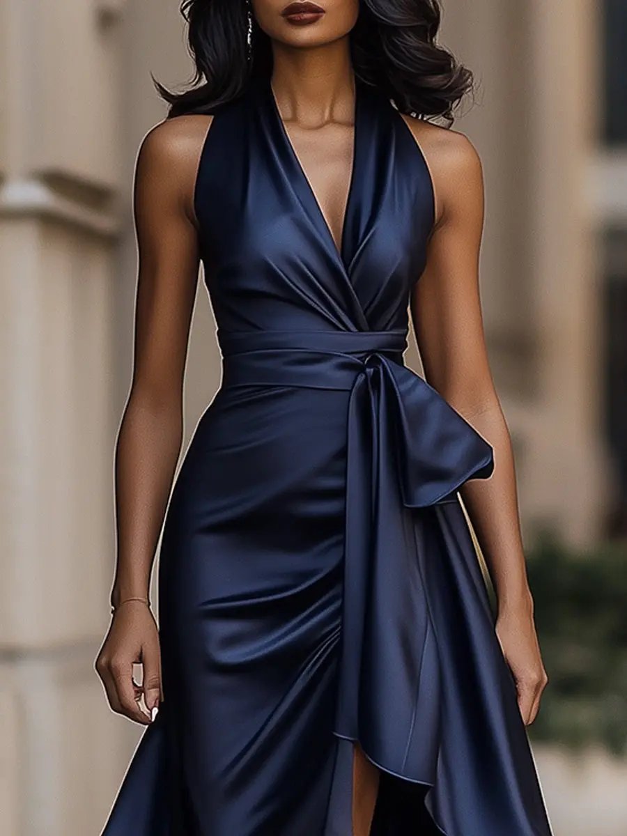 Sabrina Elegant Halterneck Maxi Dress
