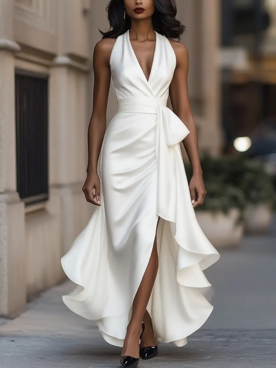 Sabrina Elegant Halterneck Maxi Dress