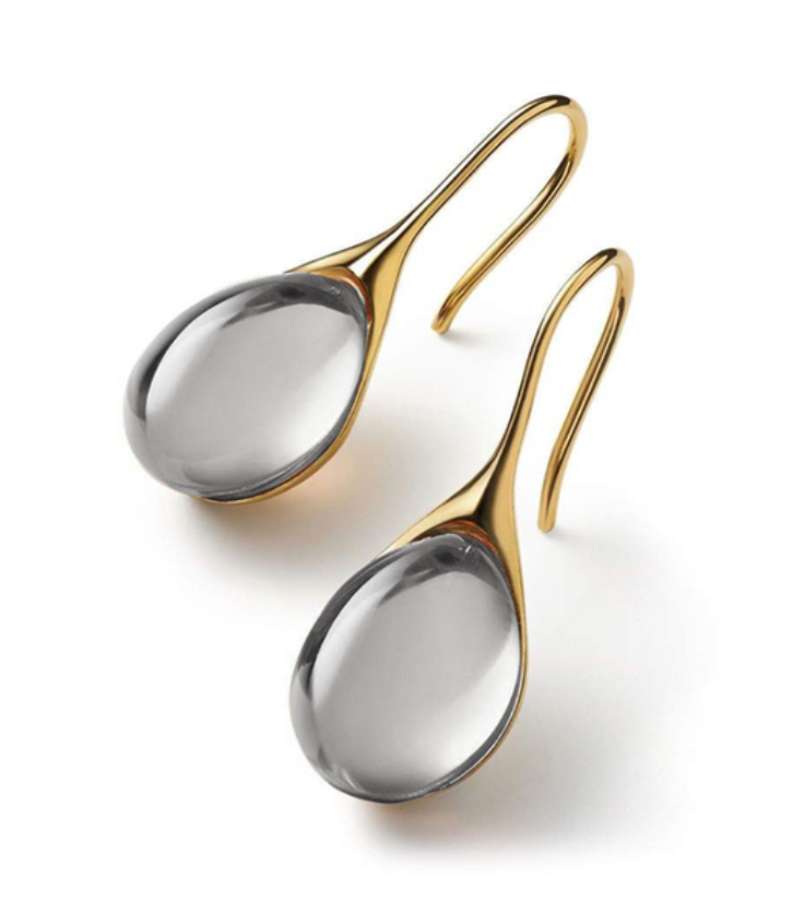 Elara - Golden Teardrop Earrings