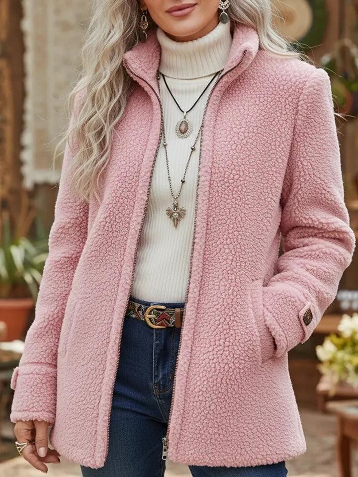 Yvana | Cozy Sherpa Full-Zip Fleece Jacket