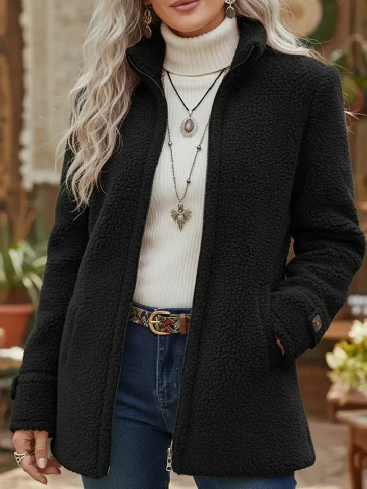 Yvana | Cozy Sherpa Full-Zip Fleece Jacket
