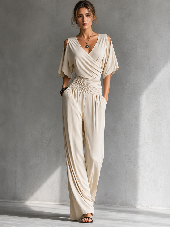 Gerika | Elegant Wrap-Front Jumpsuit