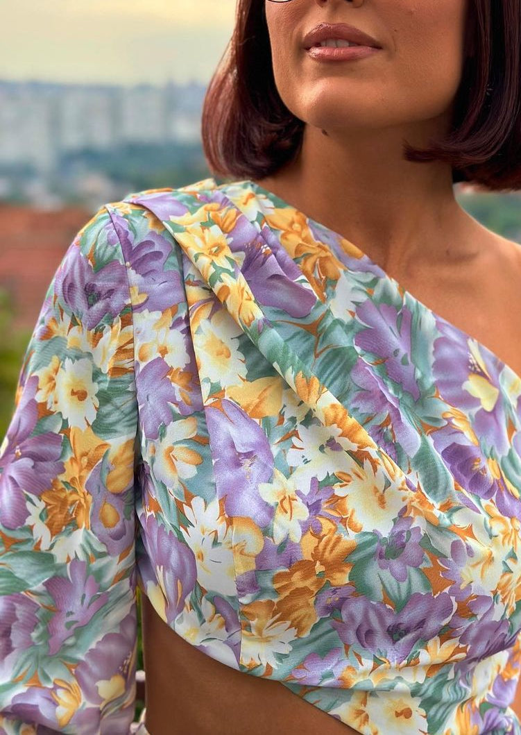 Vallia - One Shoulder Bloom Dress