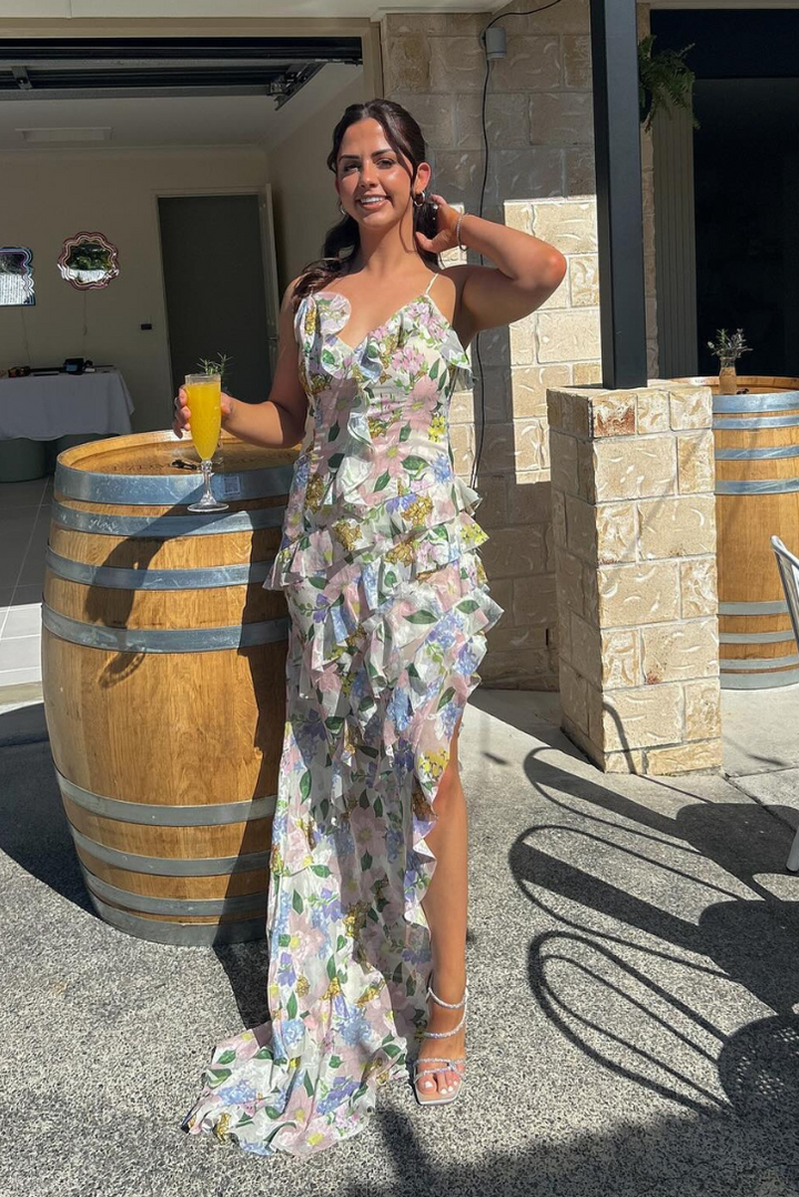 Callira - Ruffled Floral Dress