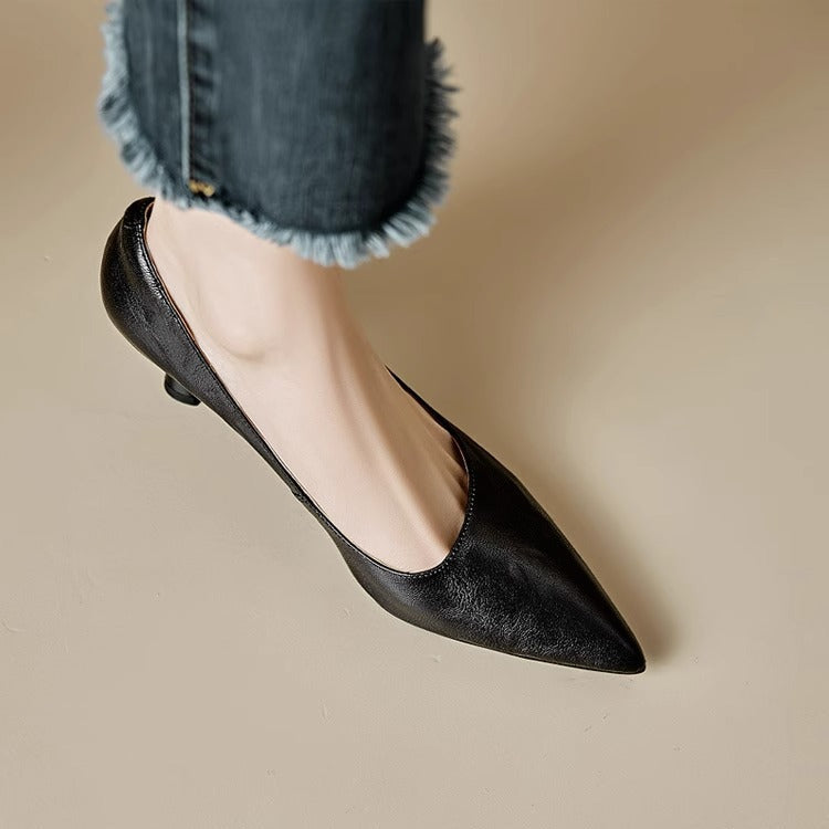 Elar Genuine Leather Heels
