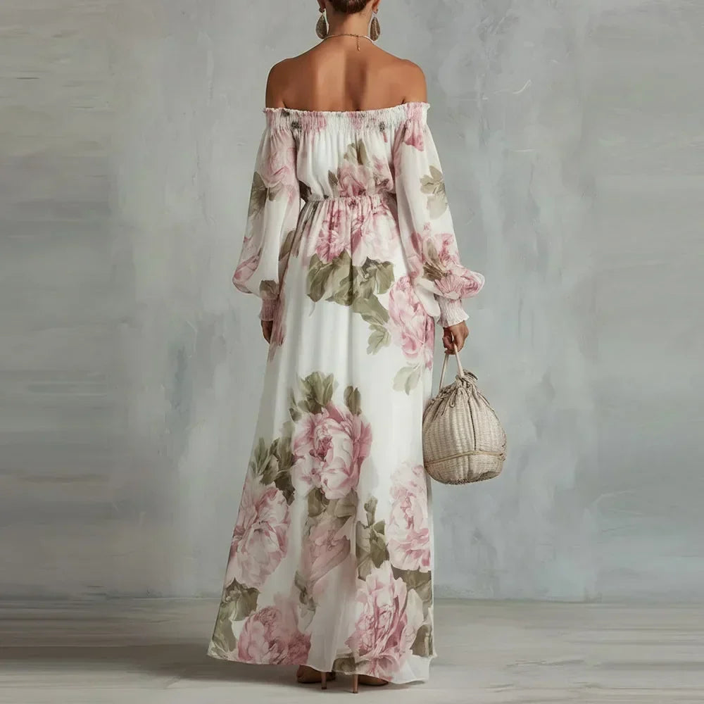 Payton | Off-Shoulder Floral Maxi Dress