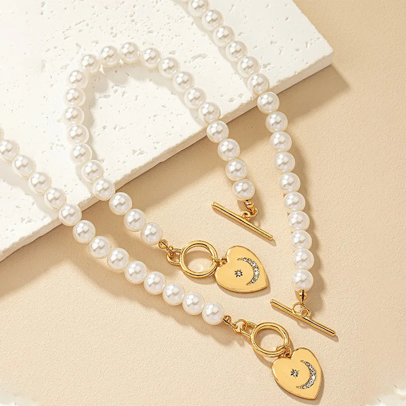 Sadie - Love Pearls Necklace/Bracelet Set