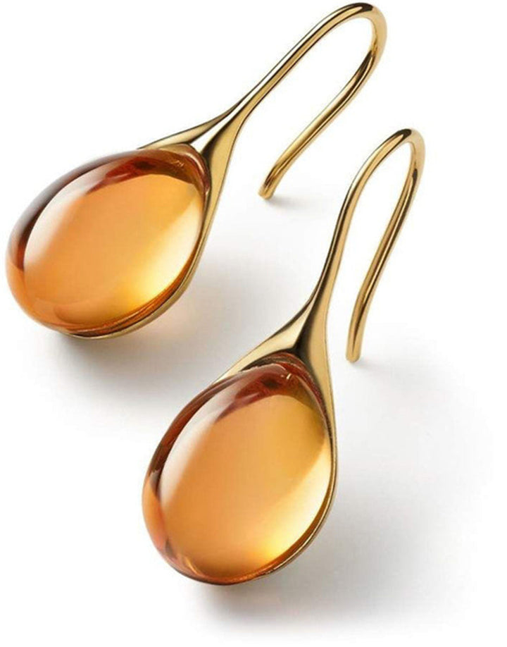Elara - Golden Teardrop Earrings
