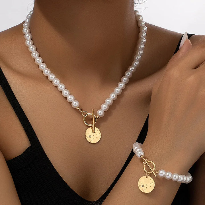 Sadie - Love Pearls Necklace/Bracelet Set