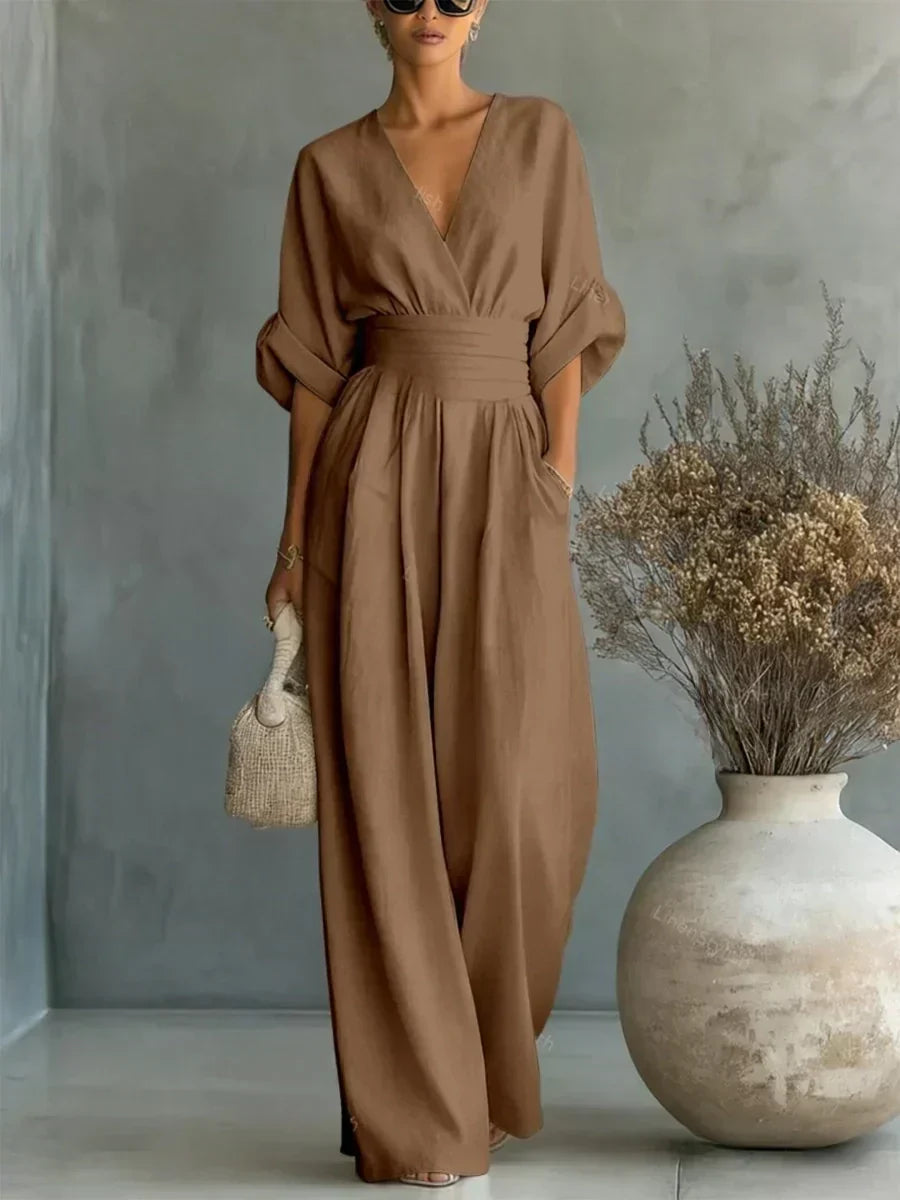 Elara™ | Flowy Wide-Leg Jumpsuit