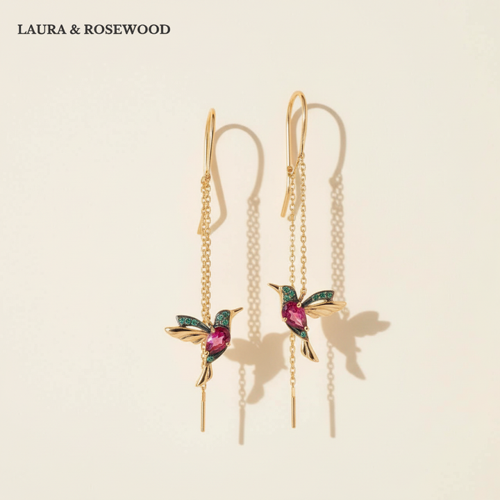 Sharine - Elegant Hummingbird Earrings