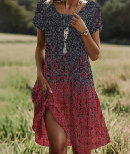 AILLEN - Printed Bohemian Dress