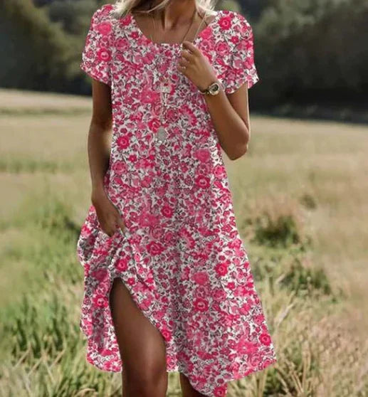 AILLEN - Printed Bohemian Dress