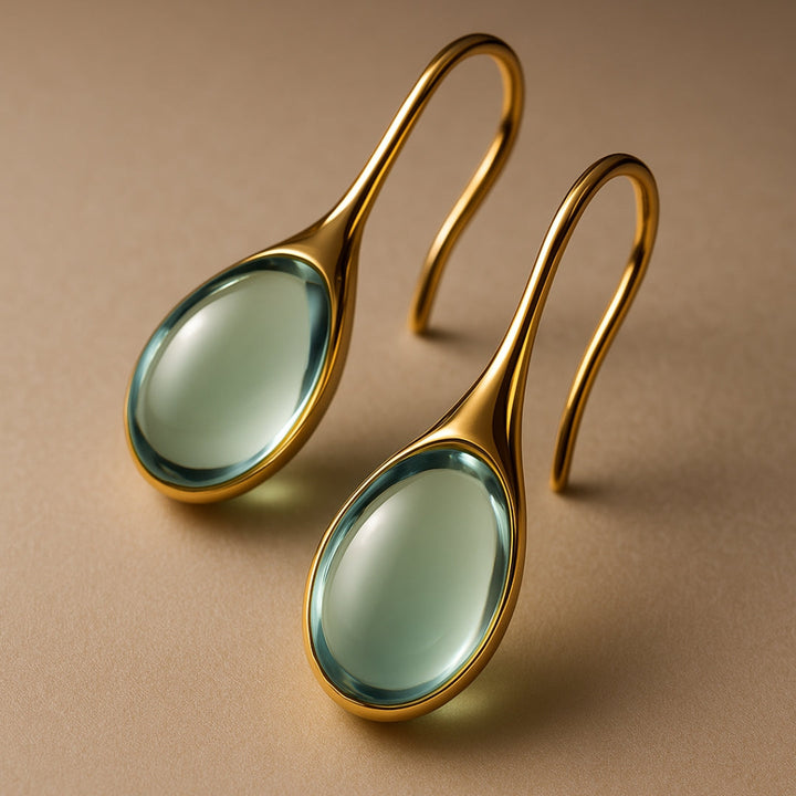 Elara - Golden Teardrop Earrings